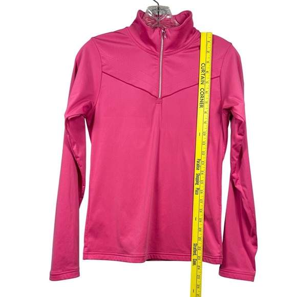 DESCENTE Girls Ski Performance Base Layer, 1/4 Zip, Hot Pink, Size Juniors 14 - Picture 6 of 11